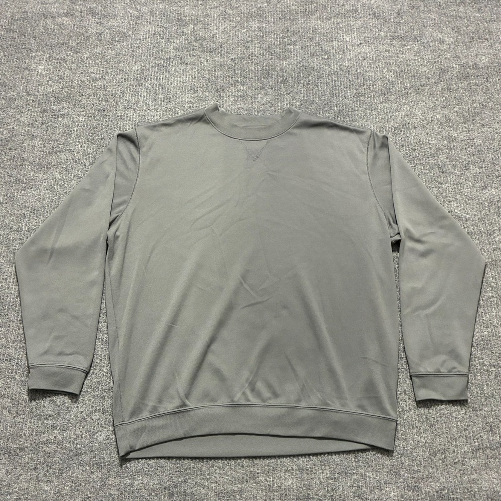 Pebble Beach Performance Sweatshirt Mens Large L Gray Crew Neck Pullover Active
